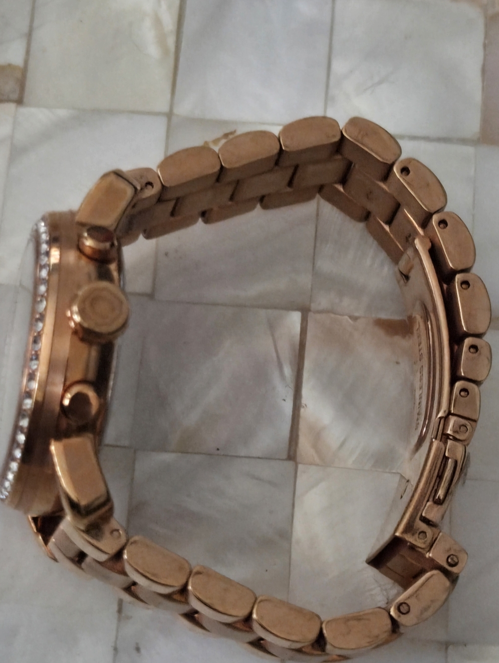 Coach Chelsea Rose Gold Chronograph Watch CA.75.7.34.0774S NWOT - Needs Battery - Picture 4 of 9